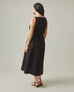Women's Linen Tie Dress - Meteorite